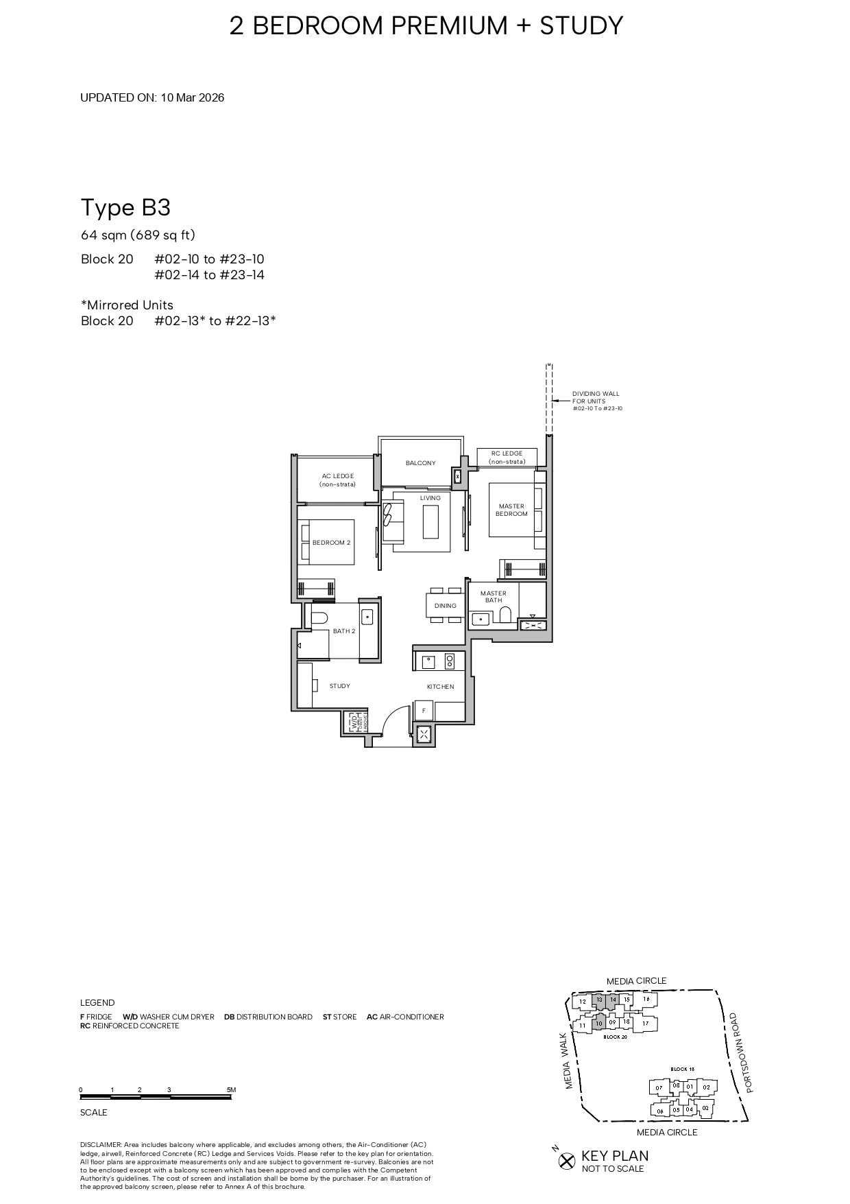 Hudson Place Residences 2 Bedroom Floor Plan 4